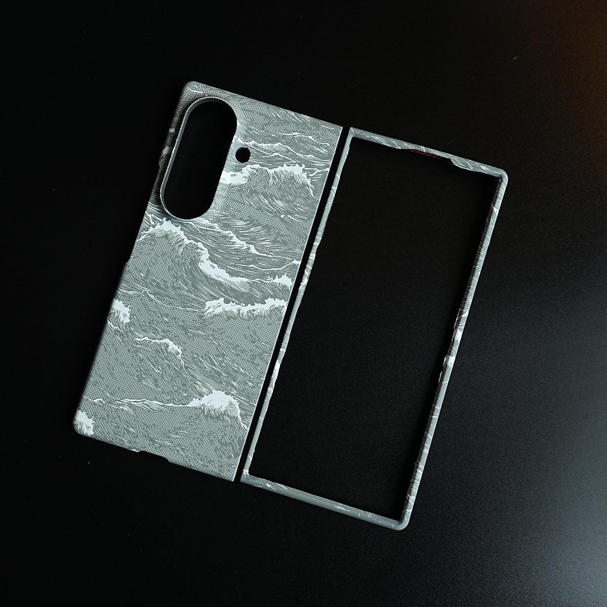 Artistic Wave Print Case for Galaxy Z Fold 8 Ultra | MagSafe Slim Case