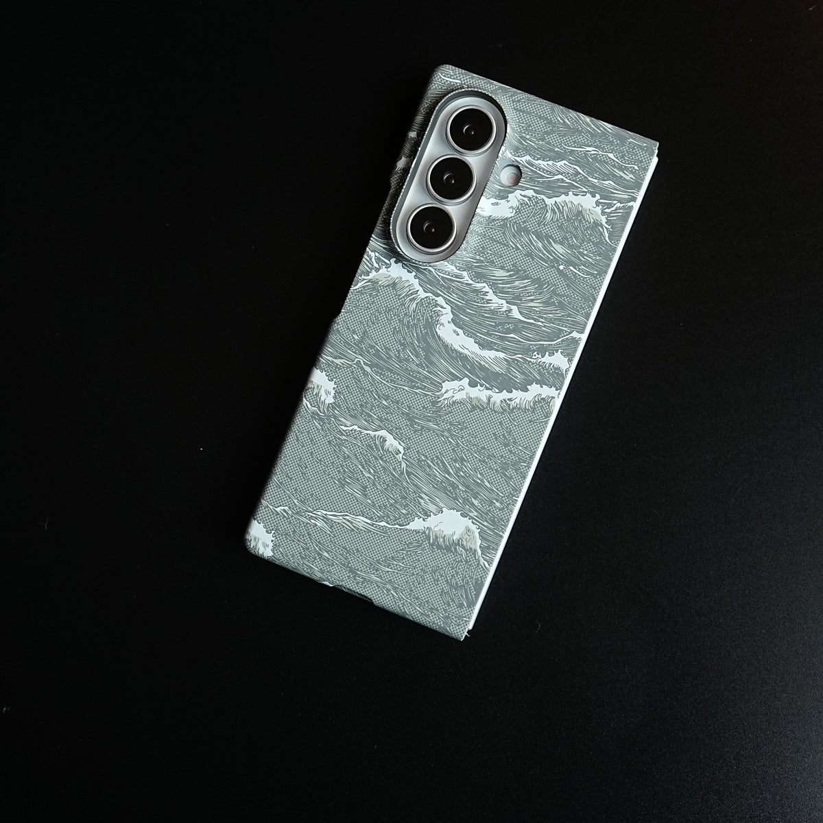 Artistic Wave Print Case for Galaxy Z Fold 8 Ultra | MagSafe Slim Case