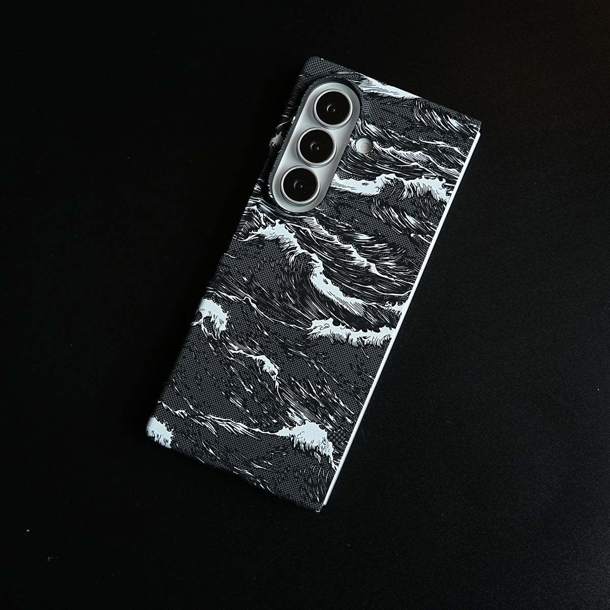 Artistic Wave Print Case for Galaxy Z Fold 8 Ultra | MagSafe Slim Case