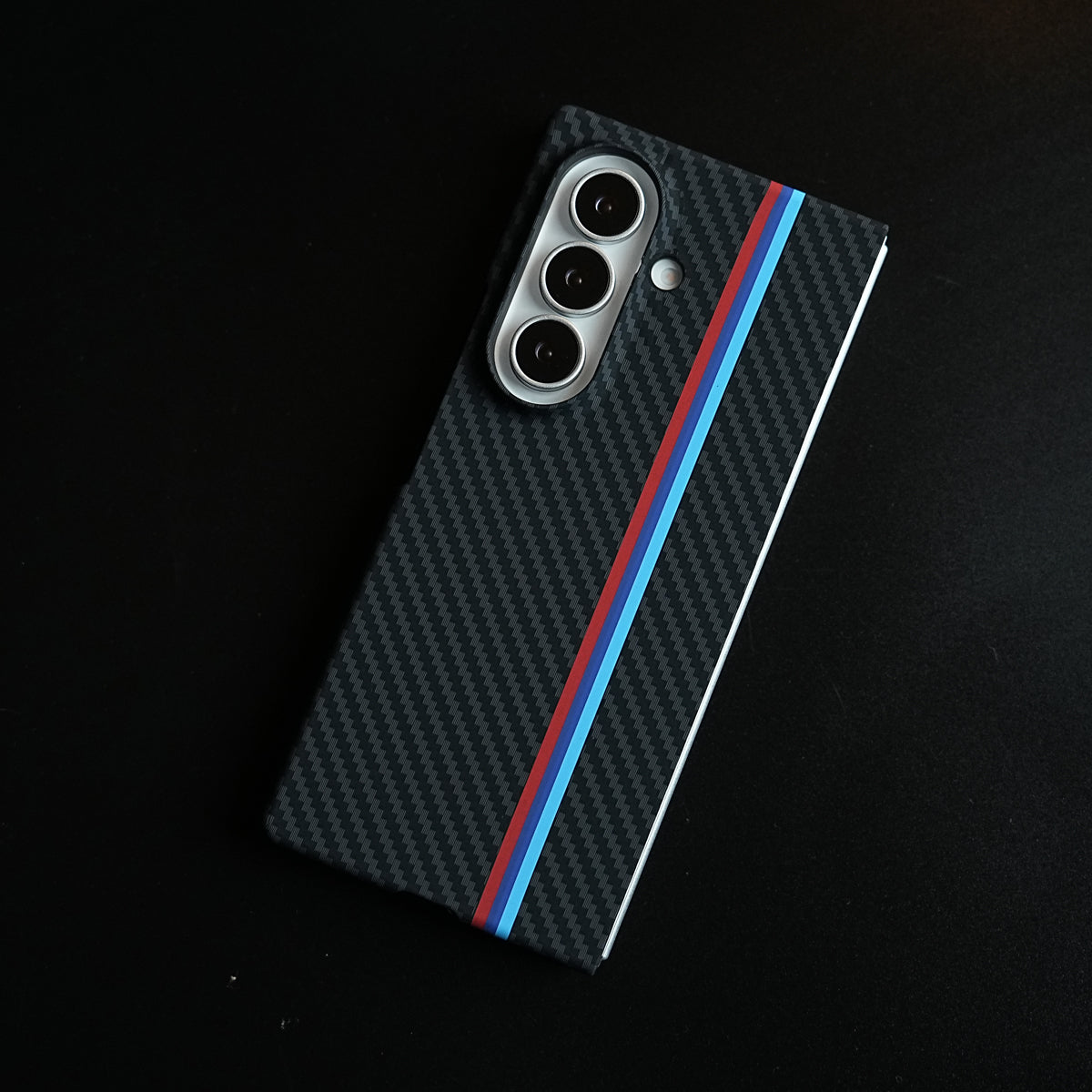 Carbon Fiber Texture Stripe Case for Galaxy Z Fold 8 Ultra | MagSafe Case