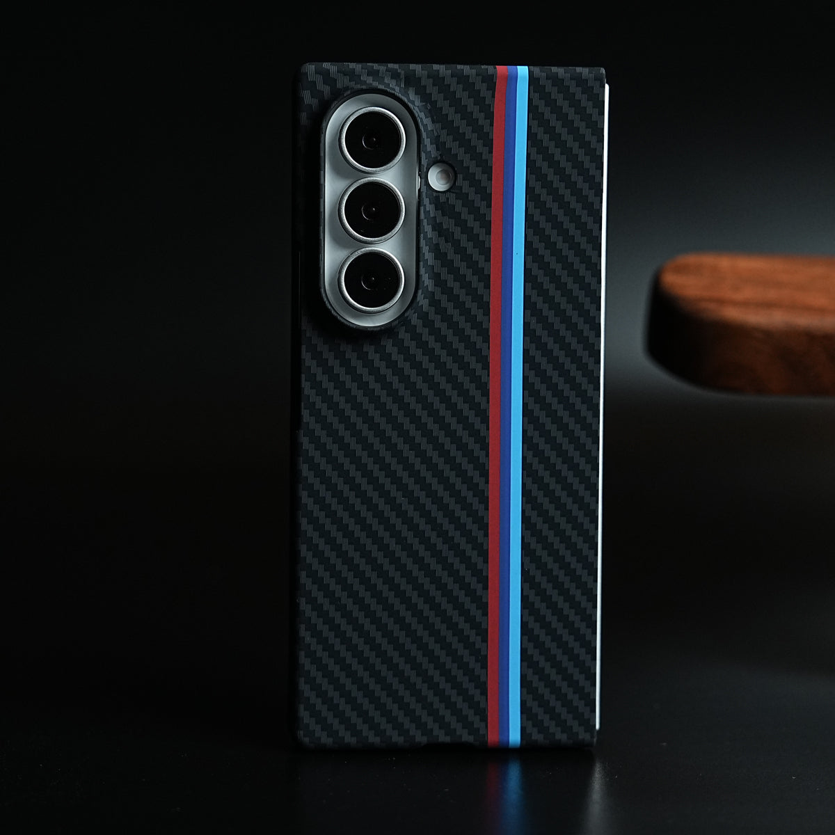 Carbon Fiber Texture Stripe Case for Galaxy Z Fold 8 Ultra | MagSafe Case