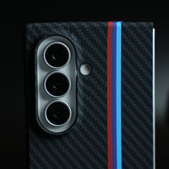 Carbon Fiber Texture Stripe Case for Galaxy Z Fold 8 Ultra | MagSafe Case