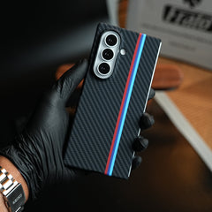 Carbon Fiber Texture Stripe Case for Galaxy Z Fold 8 Ultra | MagSafe Case