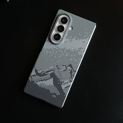 Carbon Fiber Texture Design Hard Pc for Galaxy Z Fold 8 Ultra with Magsafe | Gray Mountains