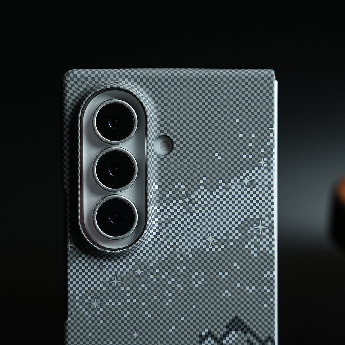Carbon Fiber Texture Design Hard Pc for Galaxy Z Fold 8 Ultra with Magsafe | Gray Mountains