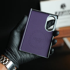 Woven Sunset Moonrise Texture Leather Back Case For Samsung Galaxy Z Fold 8 | Magnetic Ring