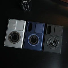 Sliding Camera Shield Case for Galaxy Z Fold 8 | Rotating Ring Stand