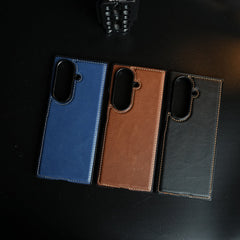 Edge Stitched Leather Texture Case for Galaxy Z Fold 8 Ultra | Magnetic Case