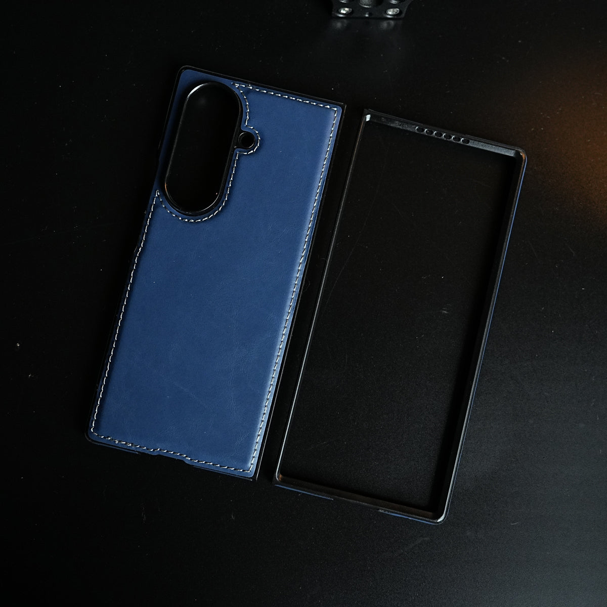 Edge Stitched Leather Texture Case for Galaxy Z Fold 8 Ultra | Magnetic Case