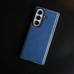 Edge Stitched Leather Texture Case for Galaxy Z Fold 7 | Magnetic Case