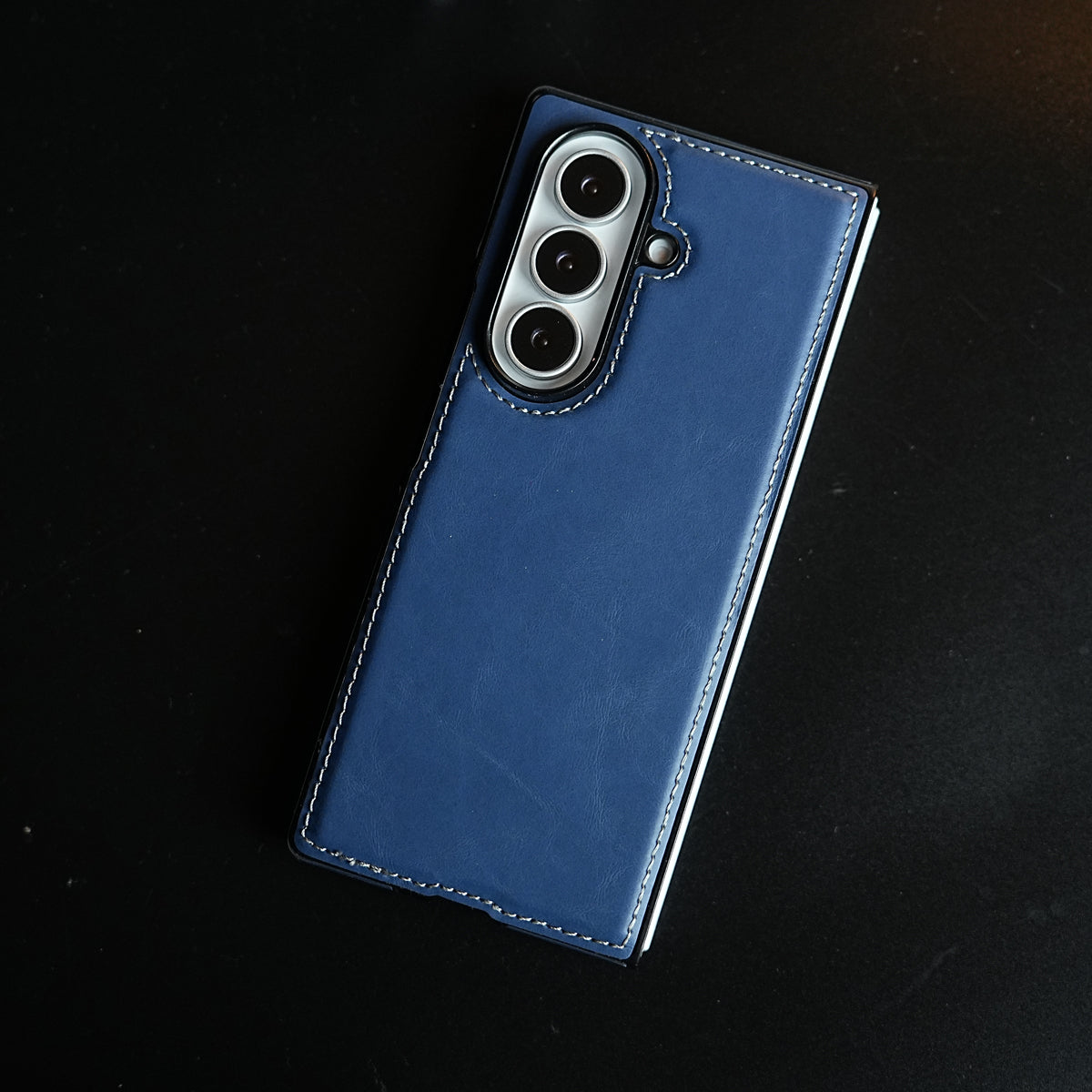 Edge Stitched Leather Texture Case for Galaxy Z Fold 8 Ultra | Magnetic Case