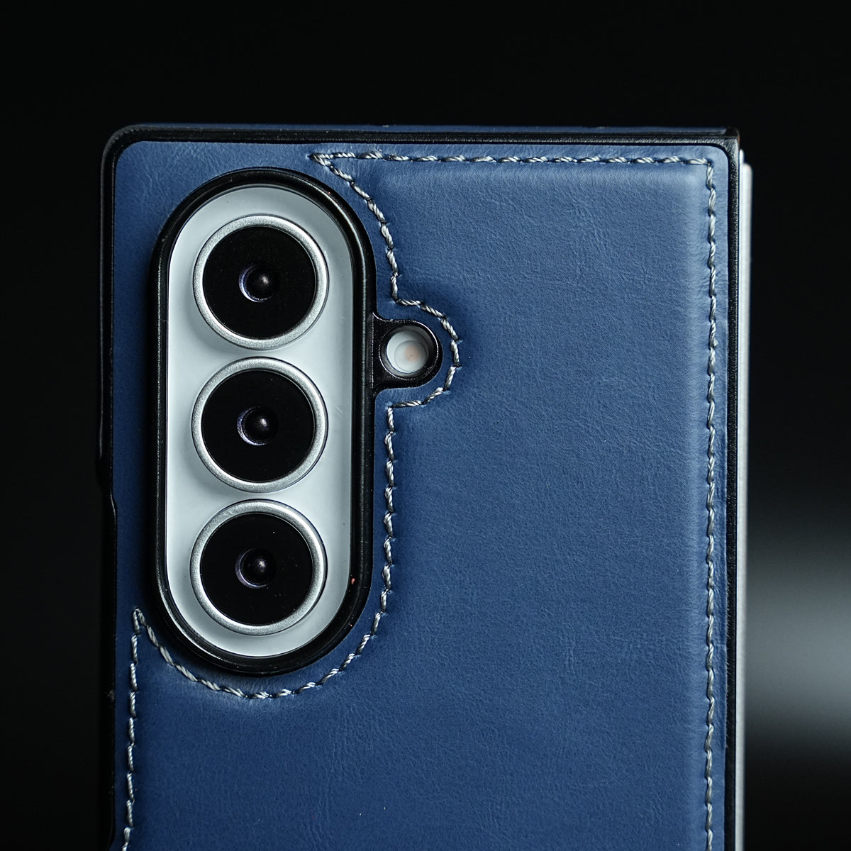 Edge Stitched Leather Texture Case for Galaxy Z Fold 8 Ultra | Magnetic Case