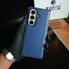 Edge Stitched Leather Texture Case for Galaxy Z Fold 8 Ultra | Magnetic Case