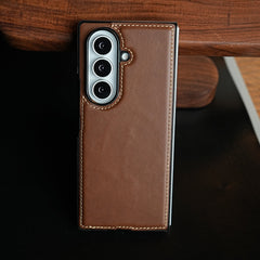 Edge Stitched Leather Texture Case for Galaxy Z Fold 8 Ultra | Magnetic Case
