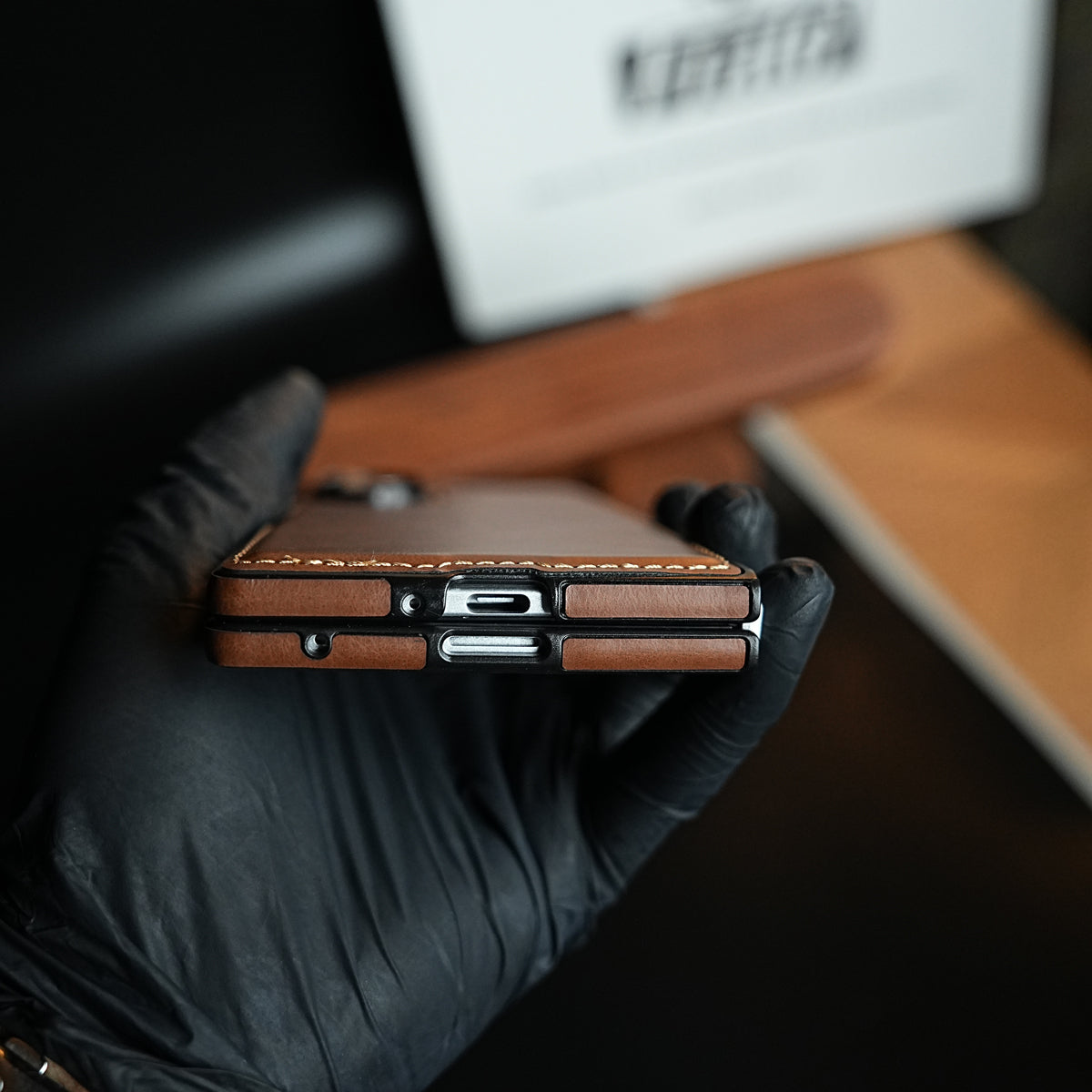 Edge Stitched Leather Texture Case for Galaxy Z Fold 8 Ultra | Magnetic Case