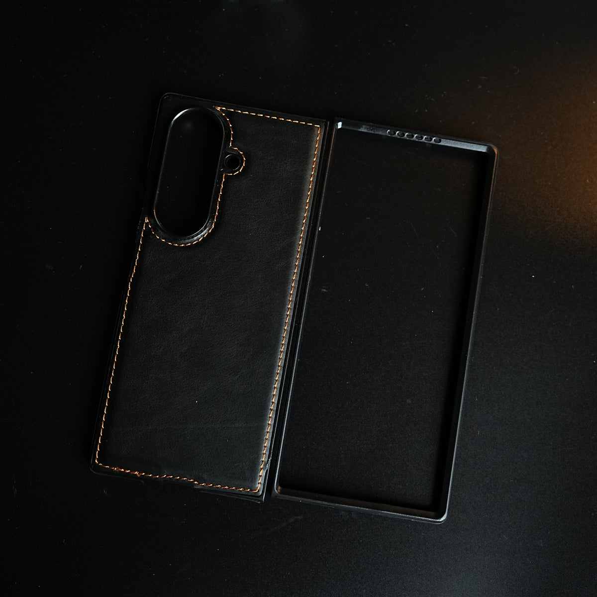 Edge Stitched Leather Texture Case for Galaxy Z Fold 8 Ultra | Magnetic Case