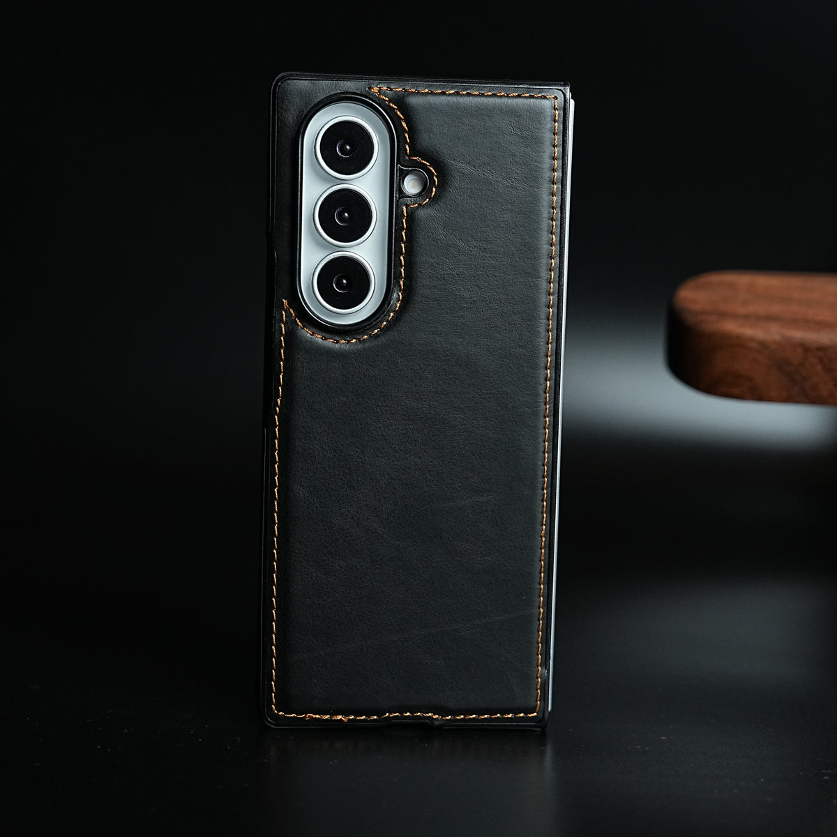 Edge Stitched Leather Texture Case for Galaxy Z Fold 7 | Magnetic Case