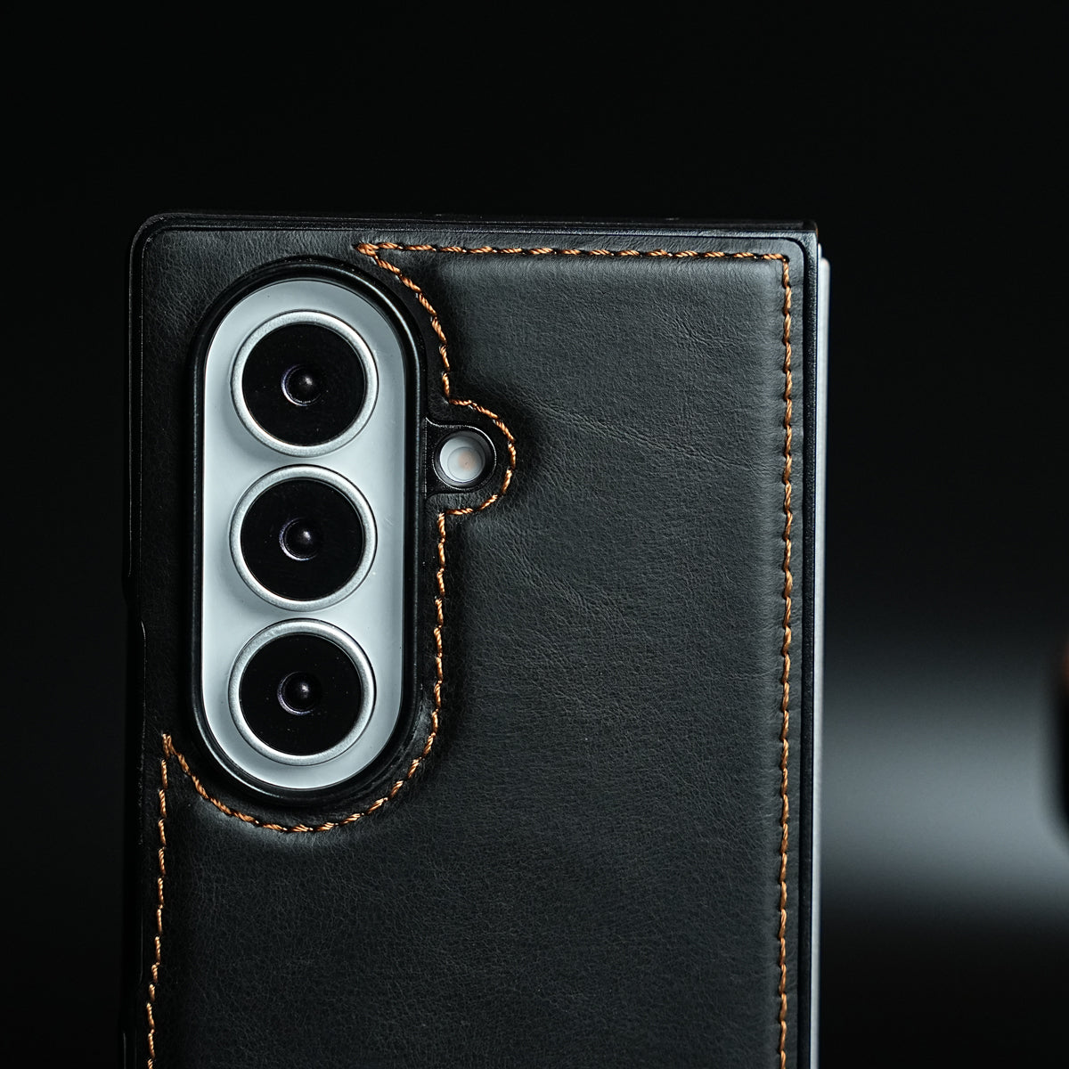 Edge Stitched Leather Texture Case for Galaxy Z Fold 8 Ultra | Magnetic Case