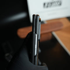 Edge Stitched Leather Texture Case for Galaxy Z Fold 8 Ultra | Magnetic Case