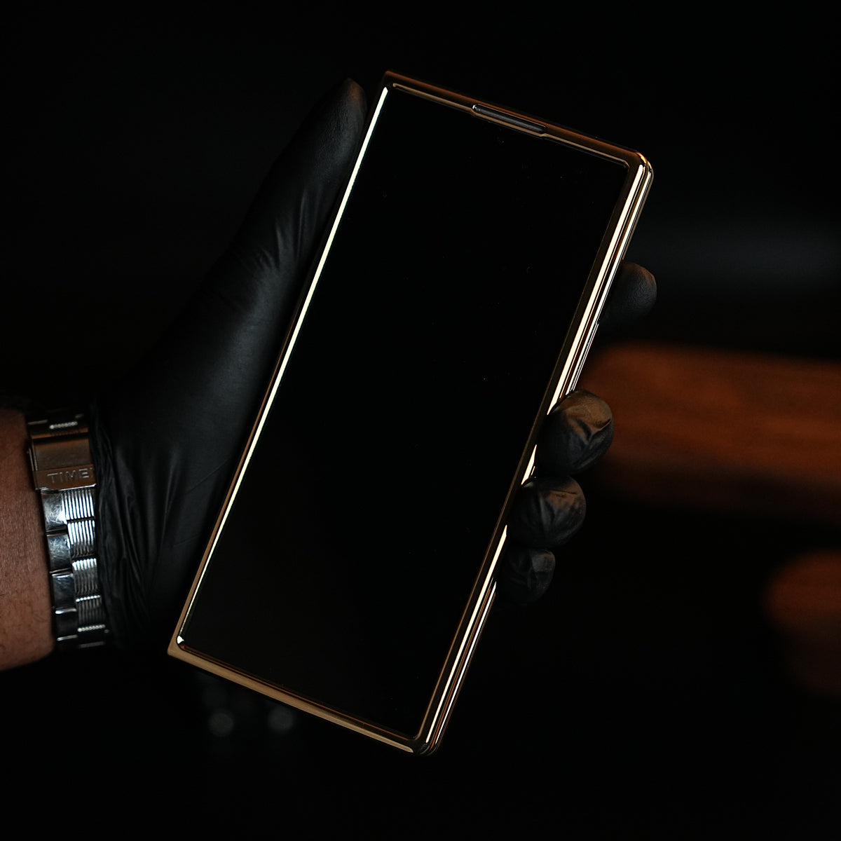 Premium Lion Face Gold Mirror Case for Galaxy Z Fold 8 Ultra
