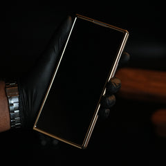 Premium Lion Face Gold Mirror Case for Galaxy Z Fold 8 Ultra