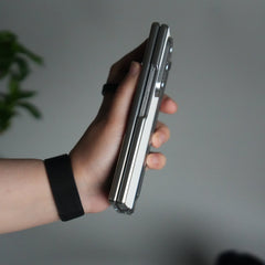 Samsung Galaxy Z Fold 5 Leather Texture front Glass Protection Hinge Case Folding Cover