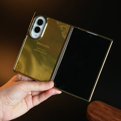 Premium Gold Mirror Case for Samsung Galaxy Z Fold 8 | Printed Design Cover