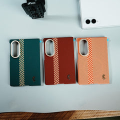 Check Pattern Magnetic Back Case for Galaxy Z Fold 8 | Chevron Stripe Design