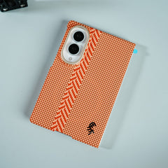 Check Pattern Magnetic Back Case for Galaxy Z Fold 8 | Chevron Stripe Design
