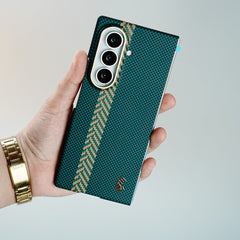 Check Pattern Magnetic Back Case for Galaxy Z Fold 8 Ultra | Chevron Stripe Design