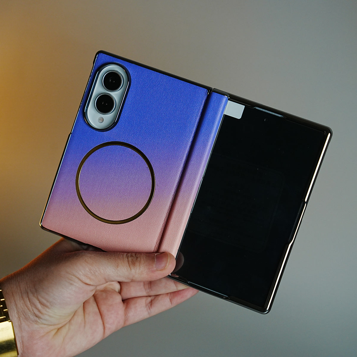 Gradient Magnetic Case for Galaxy Z Fold 8 | Hinge Protection & Built-In Front Glass