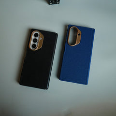 Leather Texture Magnetic Case for Galaxy Z Fold 8 Ultra | Hinge Protection and Metal Camera Guard