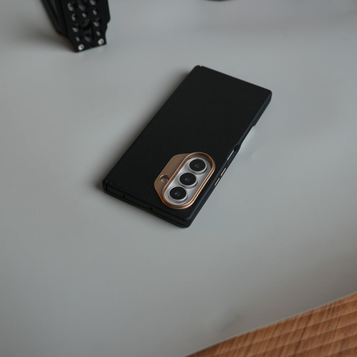 Leather Texture Magnetic Case for Galaxy Z Fold 8 Ultra | Hinge Protection and Metal Camera Guard