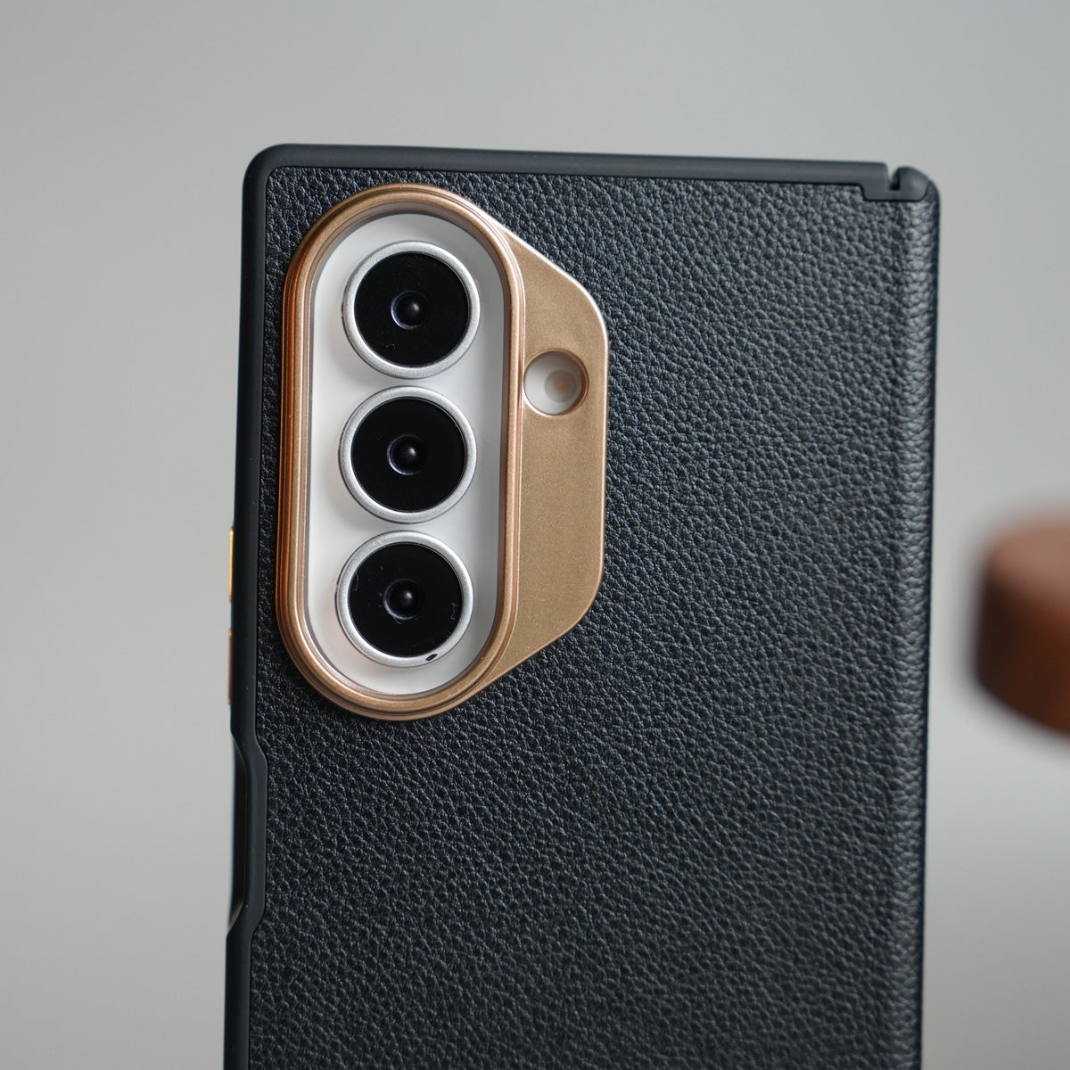 Leather Texture Magnetic Case for Galaxy Z Fold 8 Ultra | Hinge Protection and Metal Camera Guard
