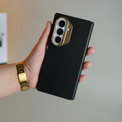 Leather Texture Magnetic Case for Galaxy Z Fold 8 Ultra | Hinge Protection and Metal Camera Guard