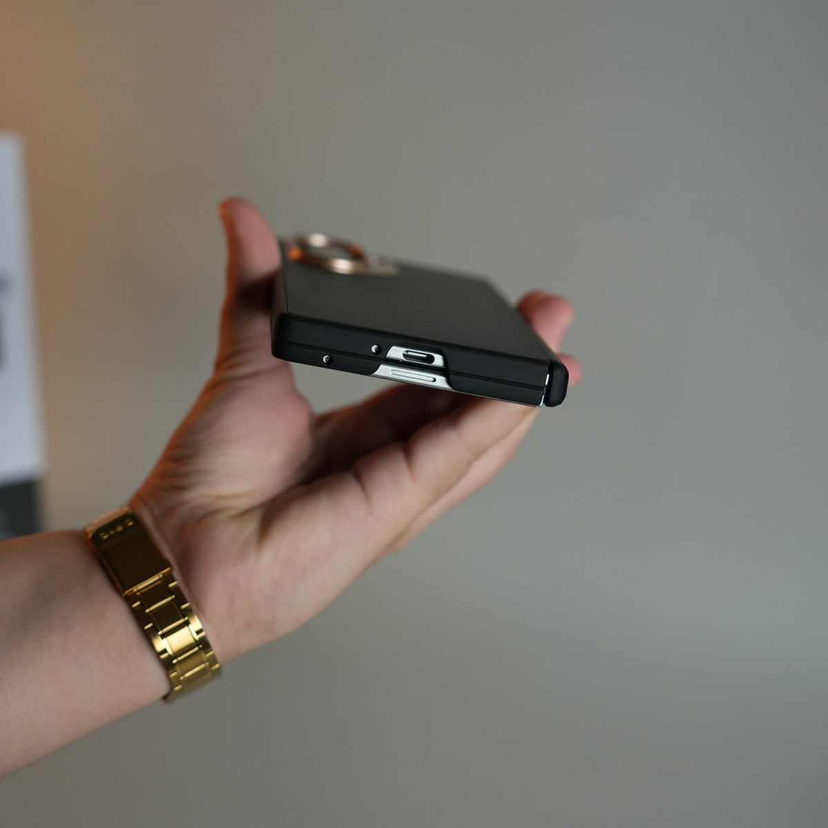Leather Texture Magnetic Case for Galaxy Z Fold 8 Ultra | Hinge Protection and Metal Camera Guard