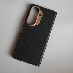 Leather Texture Magnetic Case for Galaxy Z Fold 8 Ultra | Hinge Protection and Metal Camera Guard