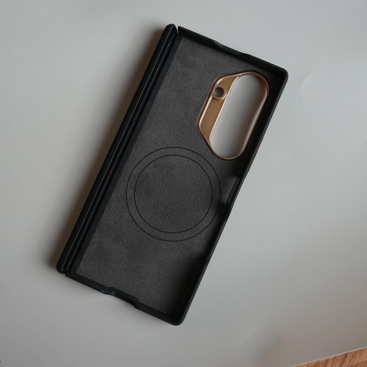Leather Texture Magnetic Case for Galaxy Z Fold 8 Ultra | Hinge Protection and Metal Camera Guard