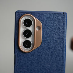 Leather Texture Magnetic Case for Galaxy Z Fold 8 Ultra | Hinge Protection and Metal Camera Guard