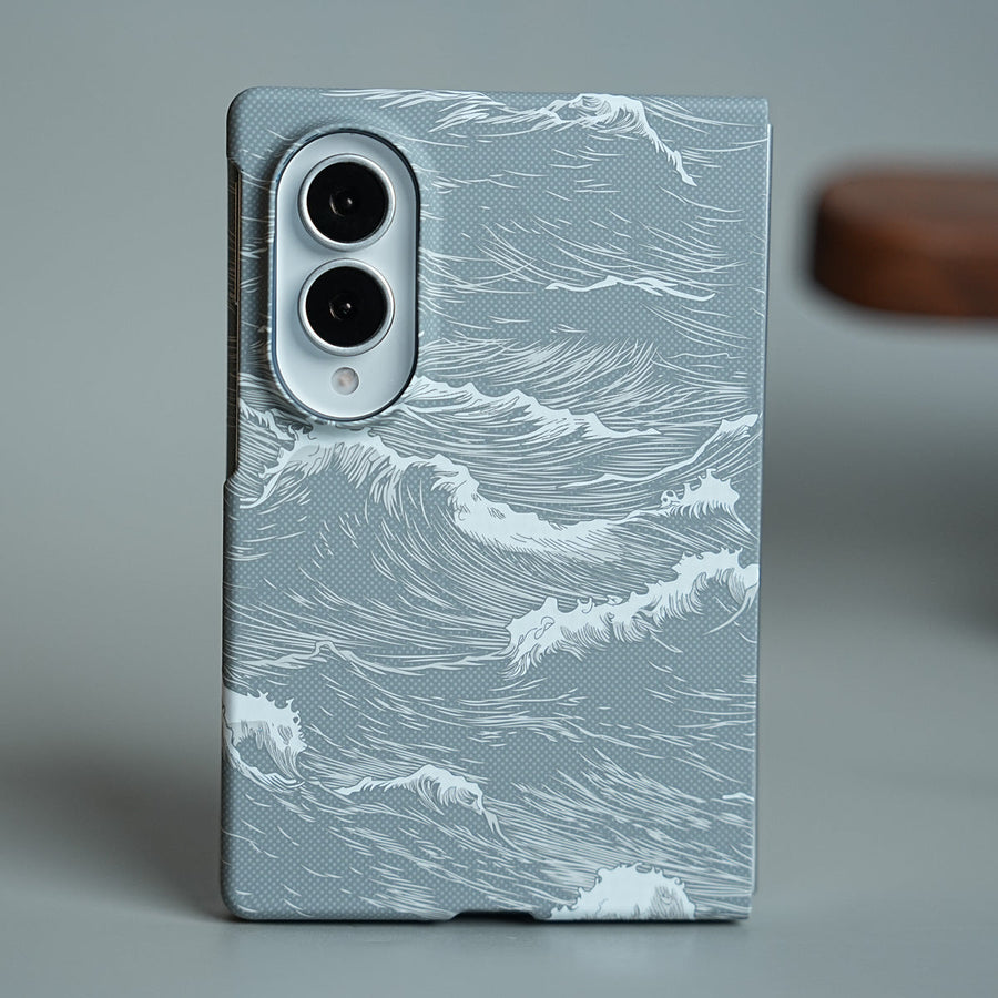 Ocean Wave Design Magnetic Case for Galaxy Z Fold 8 | Slim Protective Cover