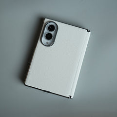 Premium Leather Texture Hinge Protection Case for Galaxy Z Fold 8 | Front Glass Cover