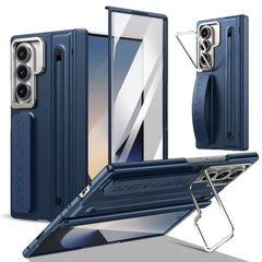 Galaxy Z Fold 6 Premium Grip Strap Case with S Pen Holder & Stand