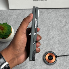 Samsung Galaxy Z Fold 5 Carbon Fiber Texture Tiger Lion Design Hard Pc MagSafe Case Cover