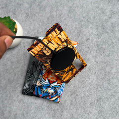 Samsung Galaxy Z Fold 5 Carbon Fiber Texture Tiger Lion Design Hard Pc MagSafe Case Cover