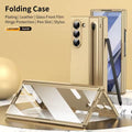 Samsung Galaxy Z Fold 6 Chrome Plating front Glass Protection Hinge Case Folding Case Cover