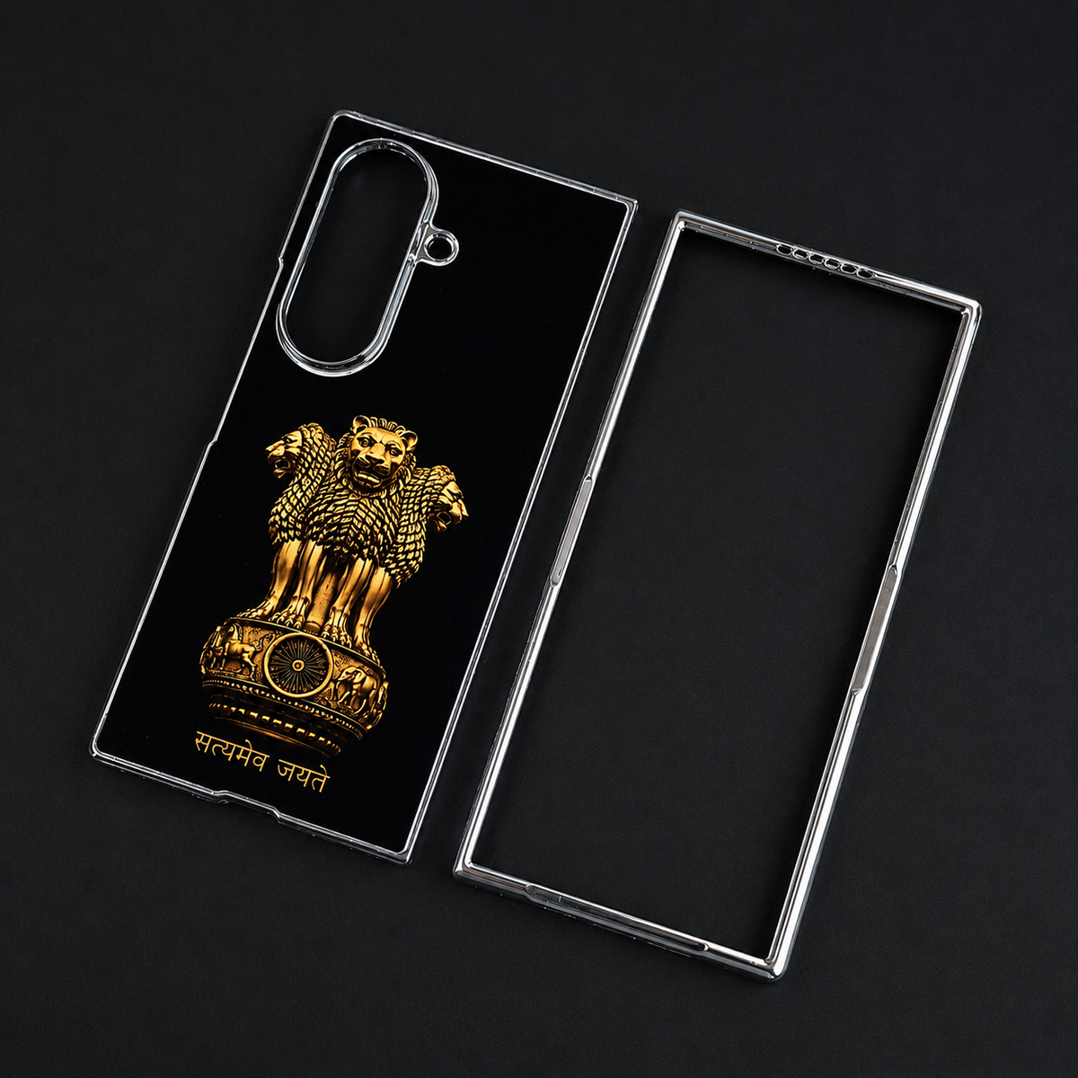 Ashoka Emblem Premium Case Cover for Samsung Galaxy Z Fold 6 (Silver)