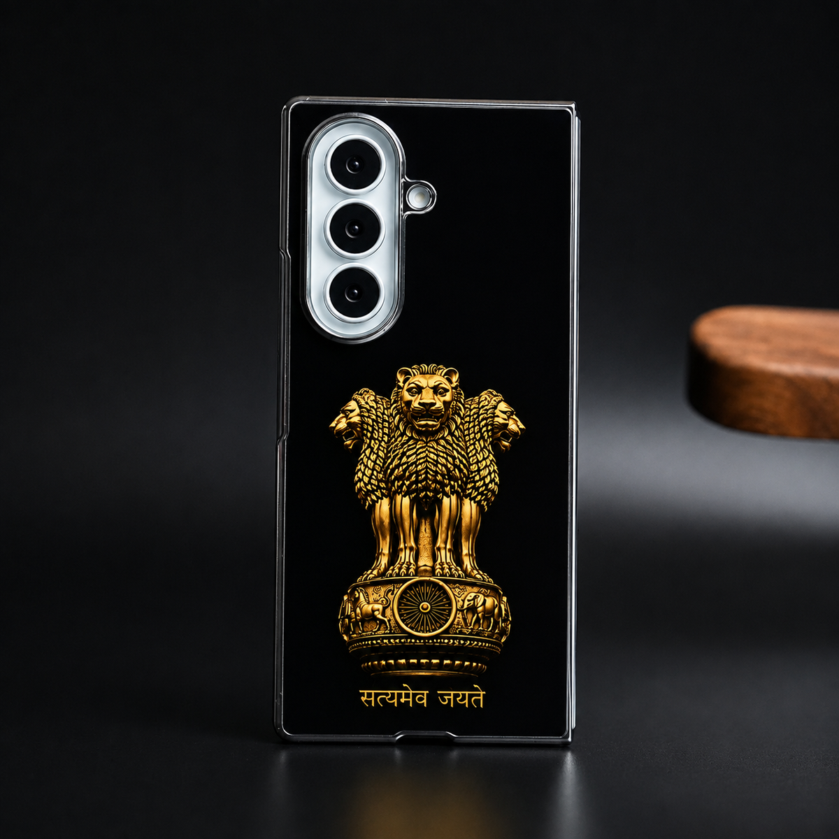 Ashoka Emblem Premium Case Cover for Samsung Galaxy Z Fold 6 (Silver)