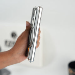 FRATO Aeroflex Metal Galaxy Fold 7 Metal Frameless Bumper Case With Rotating Stand