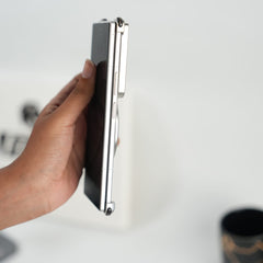 FRATO Aeroflex Metal Galaxy Fold 7 Metal Frameless Bumper Case With Rotating Stand