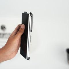 FRATO Aeroflex Metal Galaxy Fold 7 Metal Frameless Bumper Case With Rotating Stand